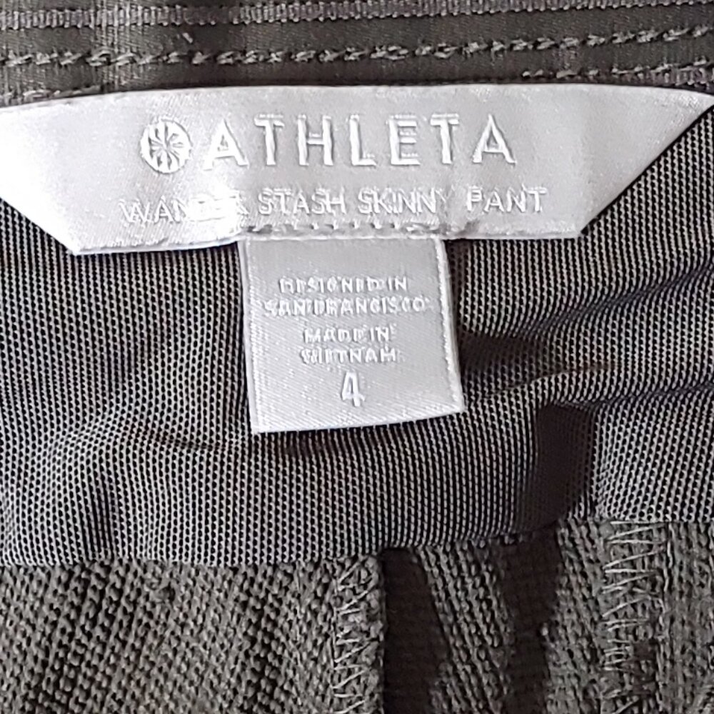 ATHLETA Wander Stash Skinny Pant Olive Green Size 4 - Picture 9 of 13